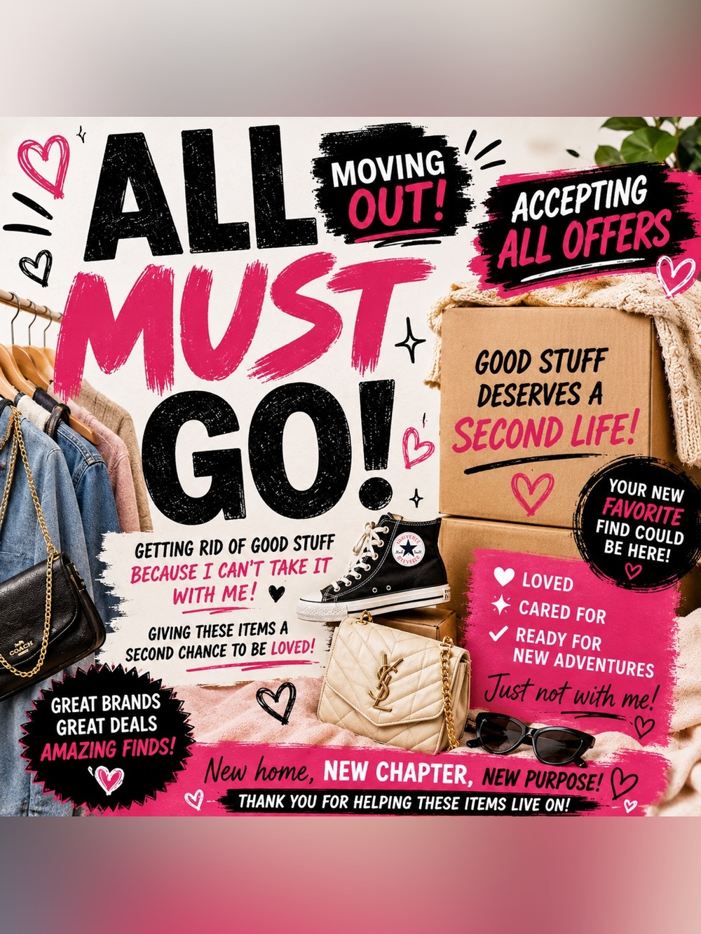 Pink Graphic 'All Must Go' Casual Dress